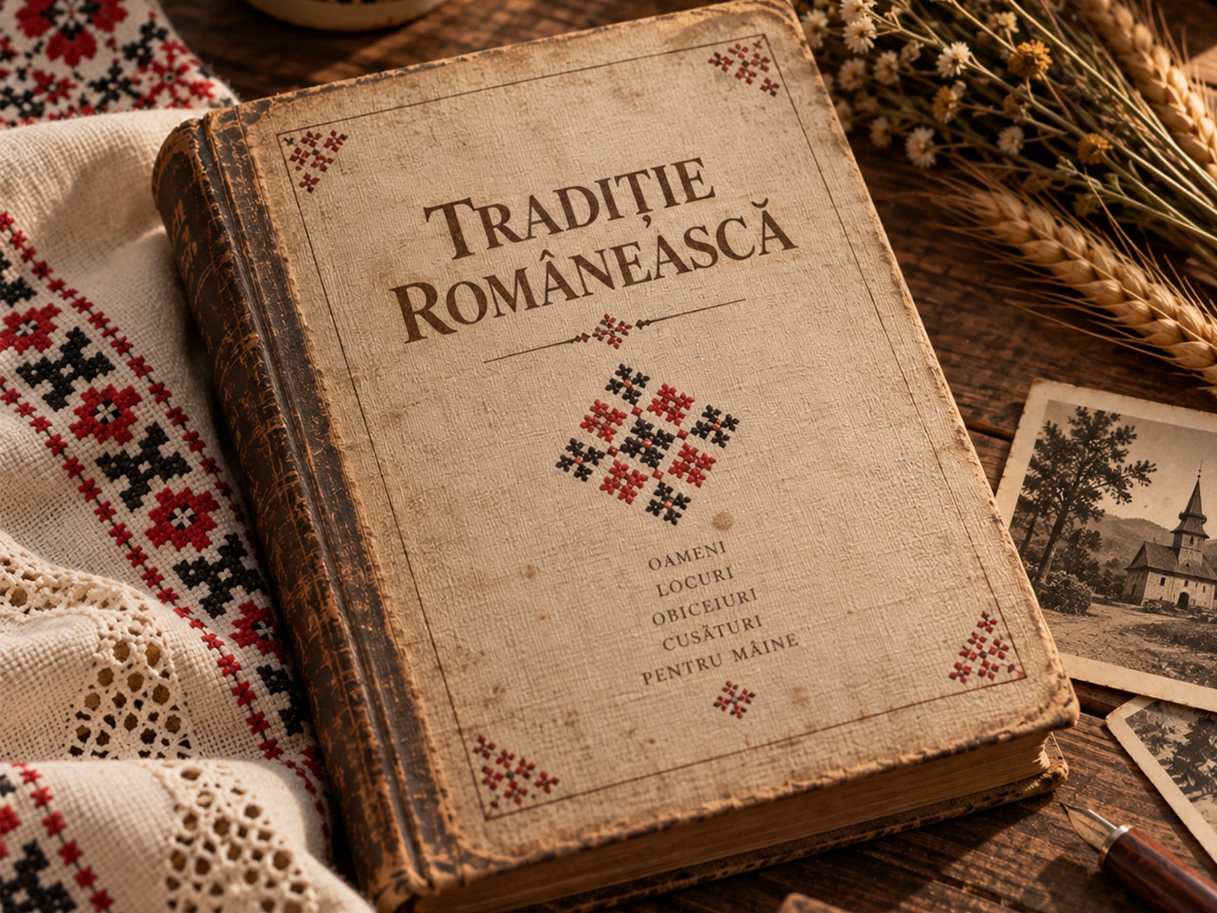 Carte cu tradiții și motive populare românești